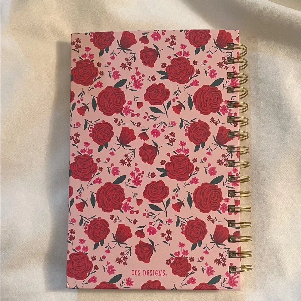 Floral Pink and Red Notebook Journal Diary NWT